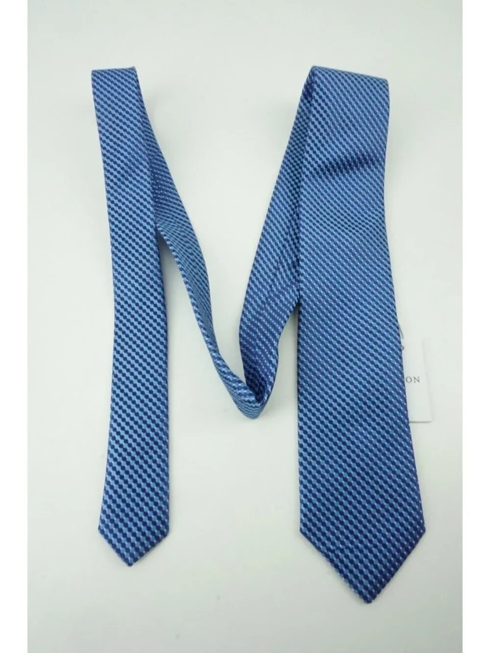 Eton Cobalt Blue Cherry Red Ivory Micro Pin Dot 100% Silk Tie Brand New Tags